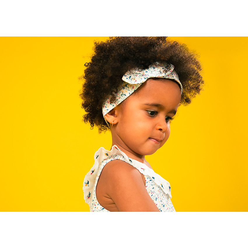 Bandeau effet noué imprimé floral pour bébé fille 