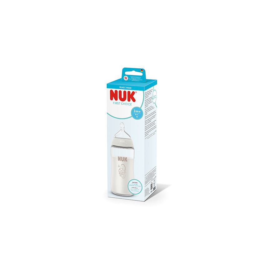 Μπιμπερό F.C.Plus Glass 240Ml (Σιλικ.) Temp.Control Seahorse Nuk  