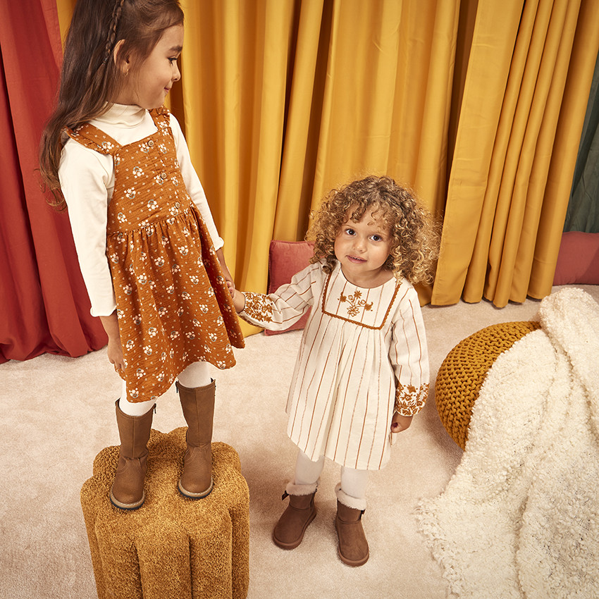 Σετ 2 τμχ. με σαλοπέτα φόρεμα για bebe κορίτσι 