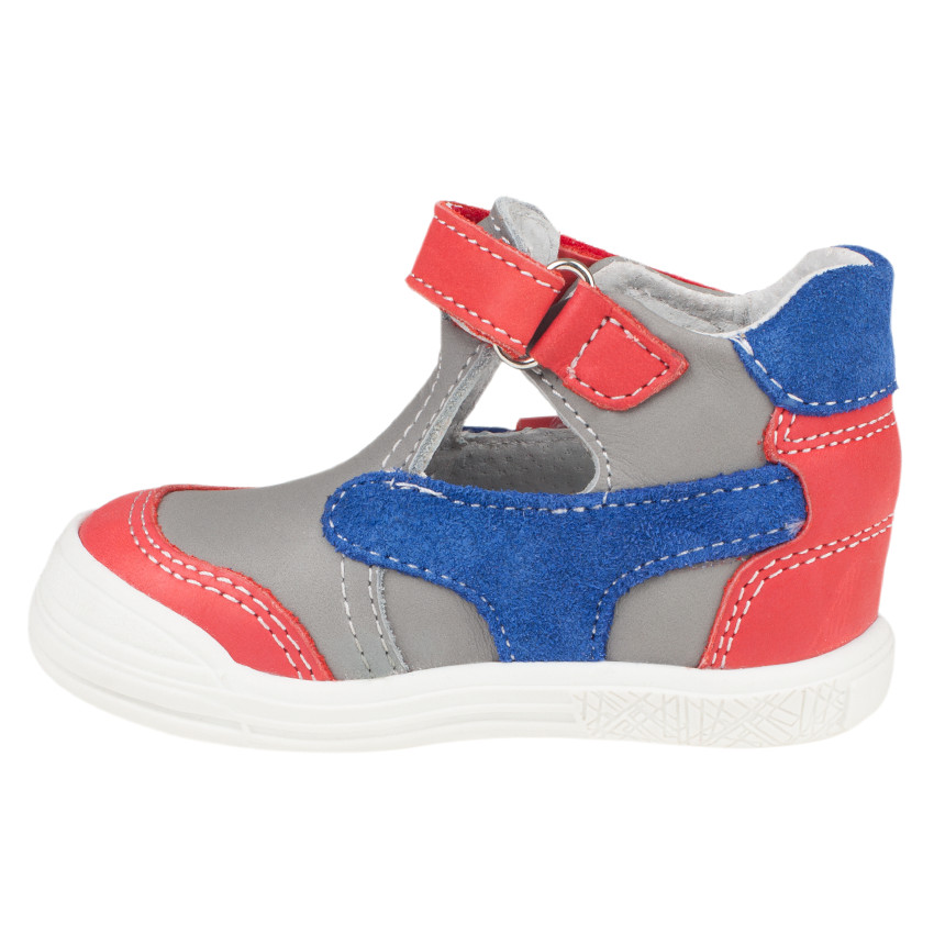 Salomés tricolores en cuir 