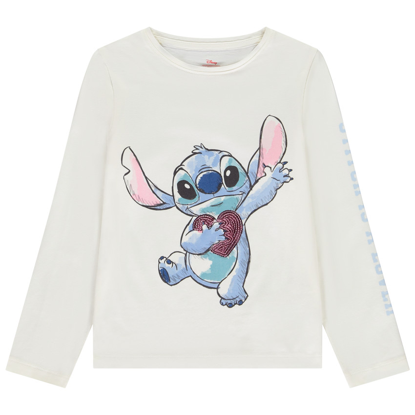T-shirt μακρυμάνικο με σχέδιο Stitch Disney για κορίτσι 