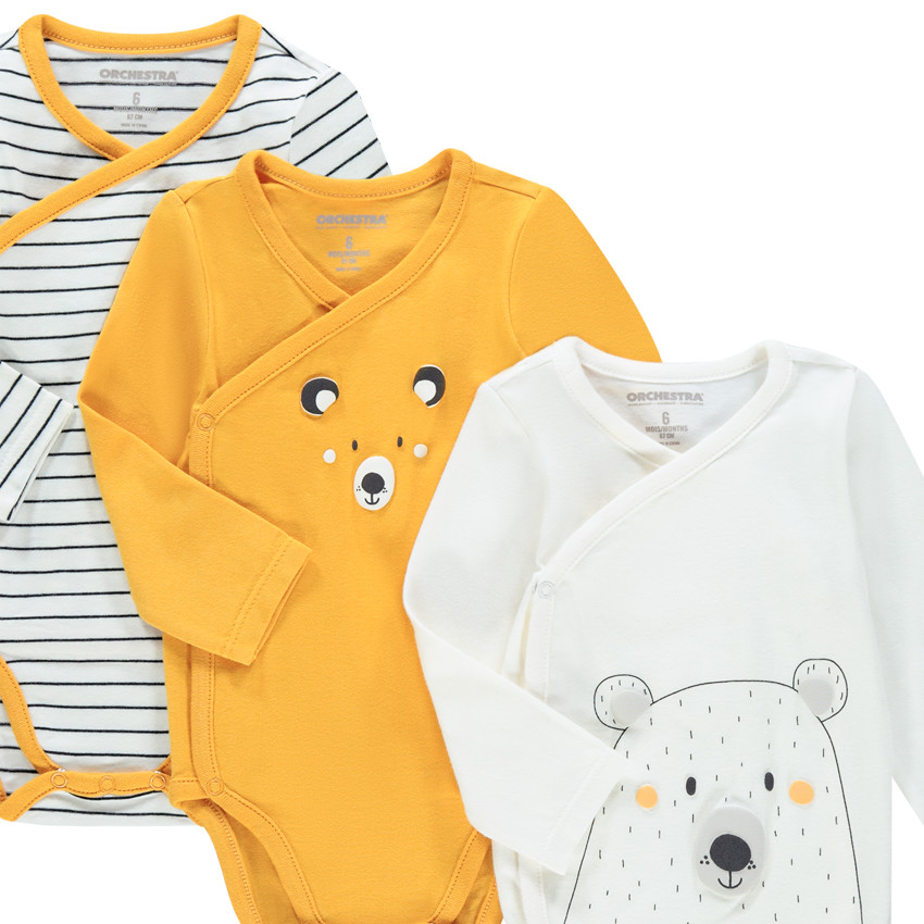 Lot de 7 bodies manches longues motif ourson 