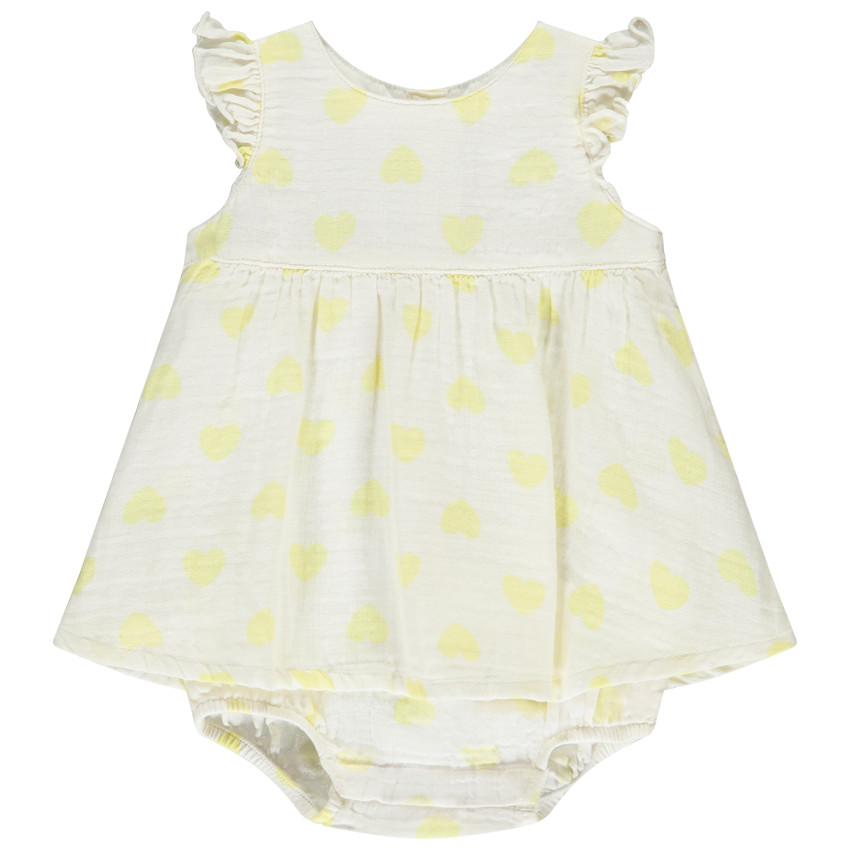 Φόρεμα φαντεζί 2 σε 1 με σχέδιο καρδιές για bebe κορίτσι 