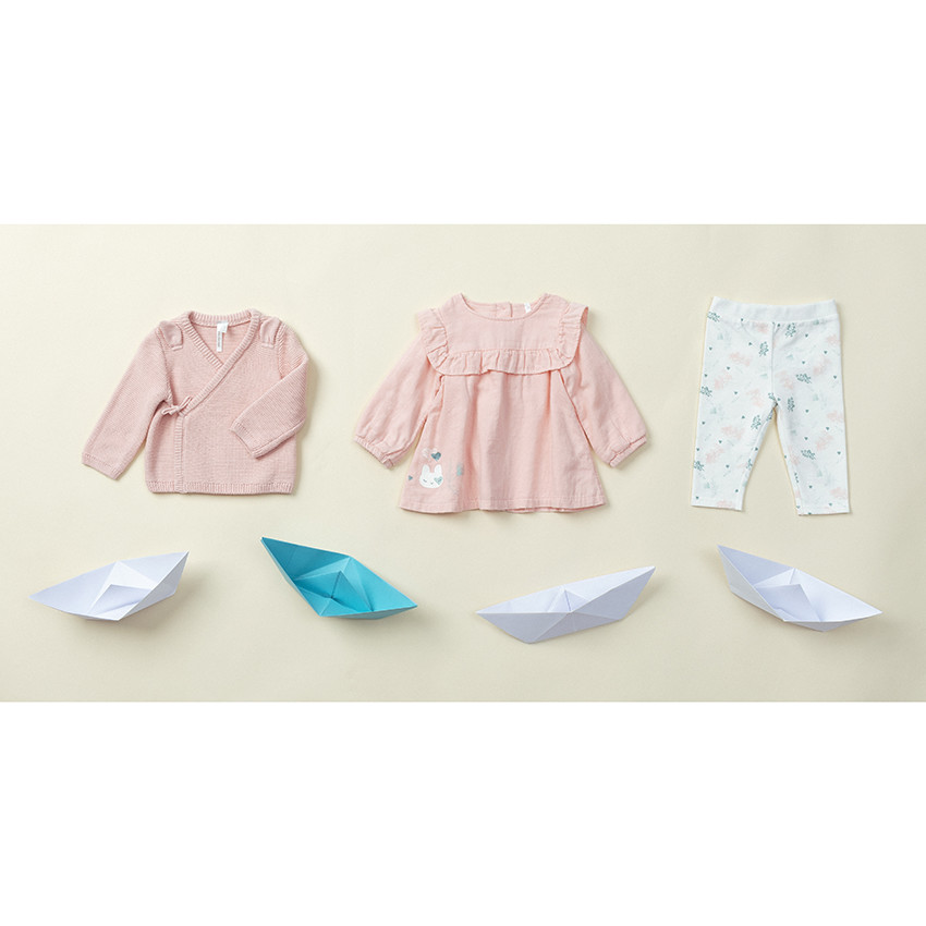 Ensemble tunique rose et legging imprimé 