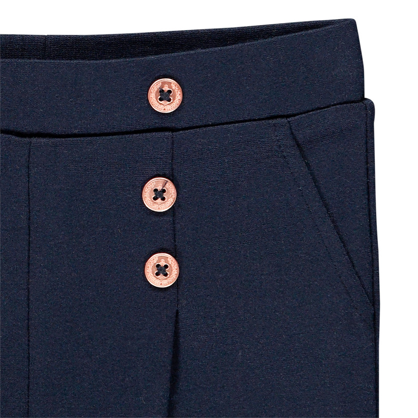 Legging uni pour bébé fille à boutons fantaisie Main Legging uni pour bébé fille à boutons fantaisie