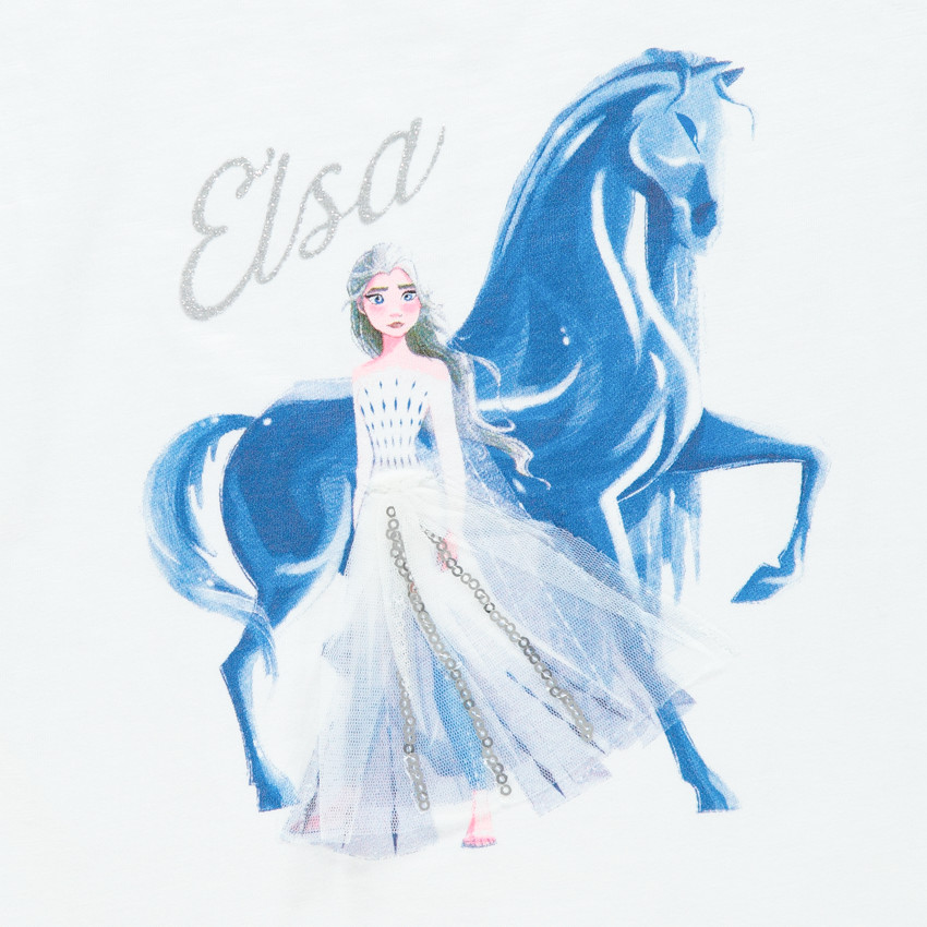 Σετ με t-shirt σχέδιο Elsa και σορτς μονόχρωμο Main Σετ με t-shirt σχέδιο Elsa και σορτς μονόχρωμο