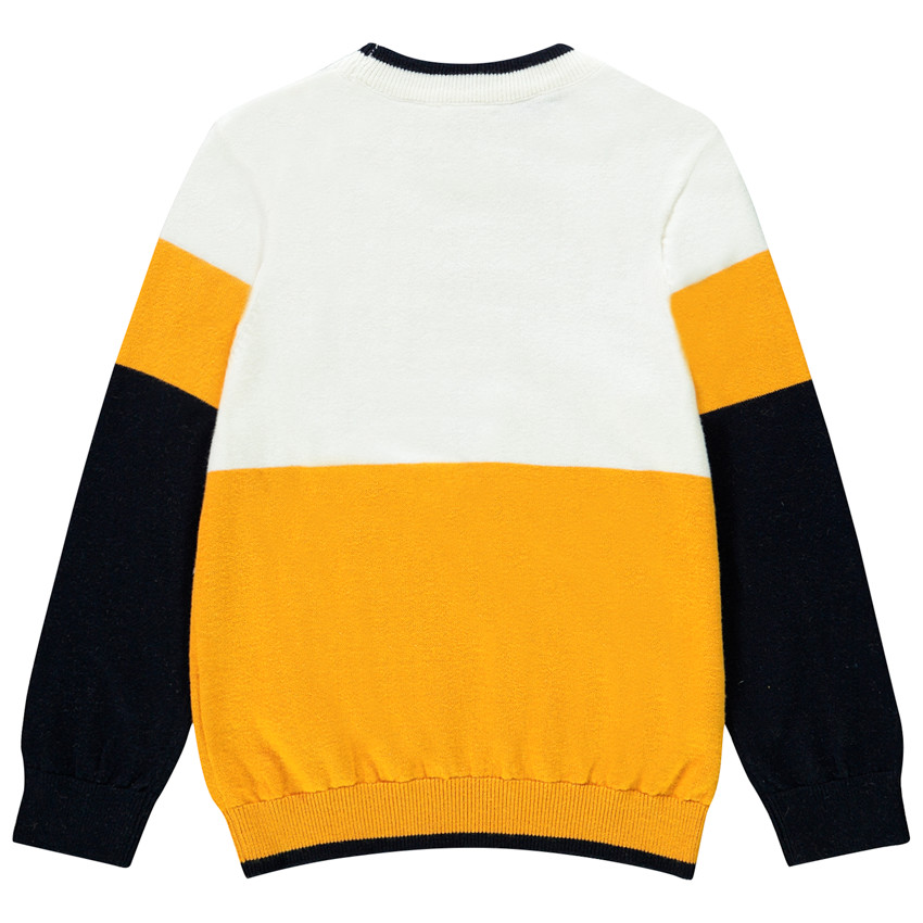 Πουλόβερ πλεκτό σε στυλ Color block σχέδιο χειριστήριο για αγόρι 