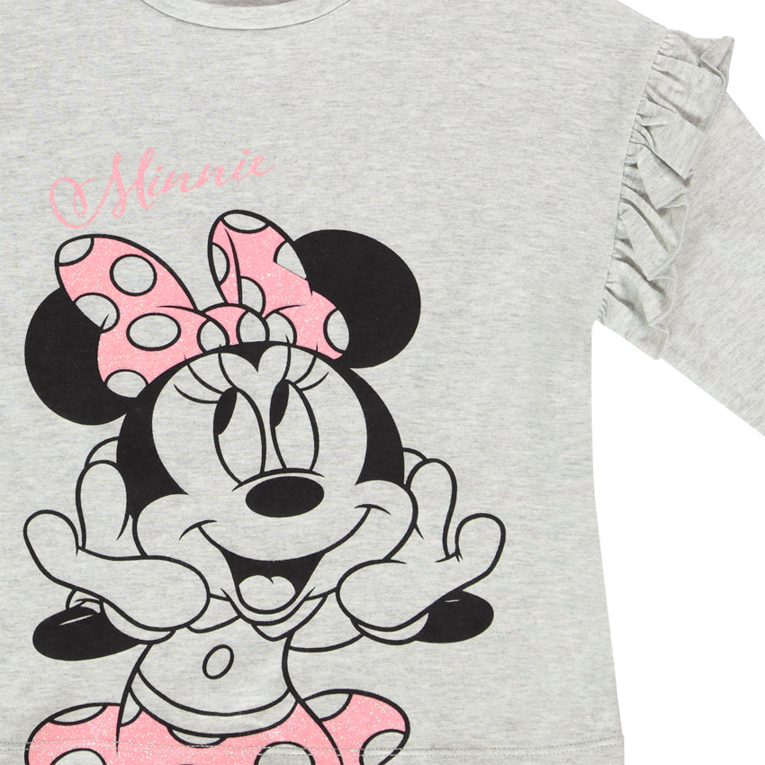 T-shirt manches longues en jersey Minnie Disney pour fille Main T-shirt manches longues en jersey Minnie Disney pour fille