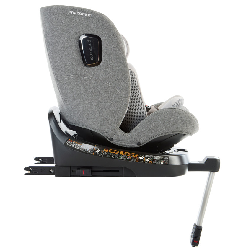 Κάθισμα αυτοκινήτου περιστρεφόμενο i-Size 40-150 cm P4One Xelium γκρι 