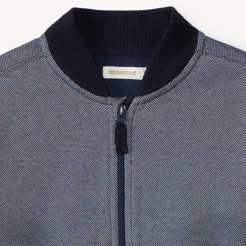 Γιλέτο με κολάρο teddy από πικέ για αγόρι 