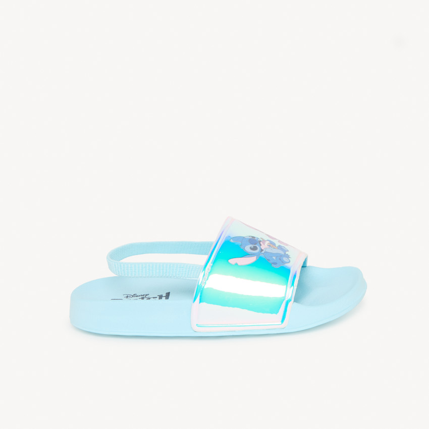 Σανδάλια με ιριδίζουσα απόχρωση Stitch & Angel Disney για κορίτσι - με λουράκι ανάλογα με το νούμερο. 