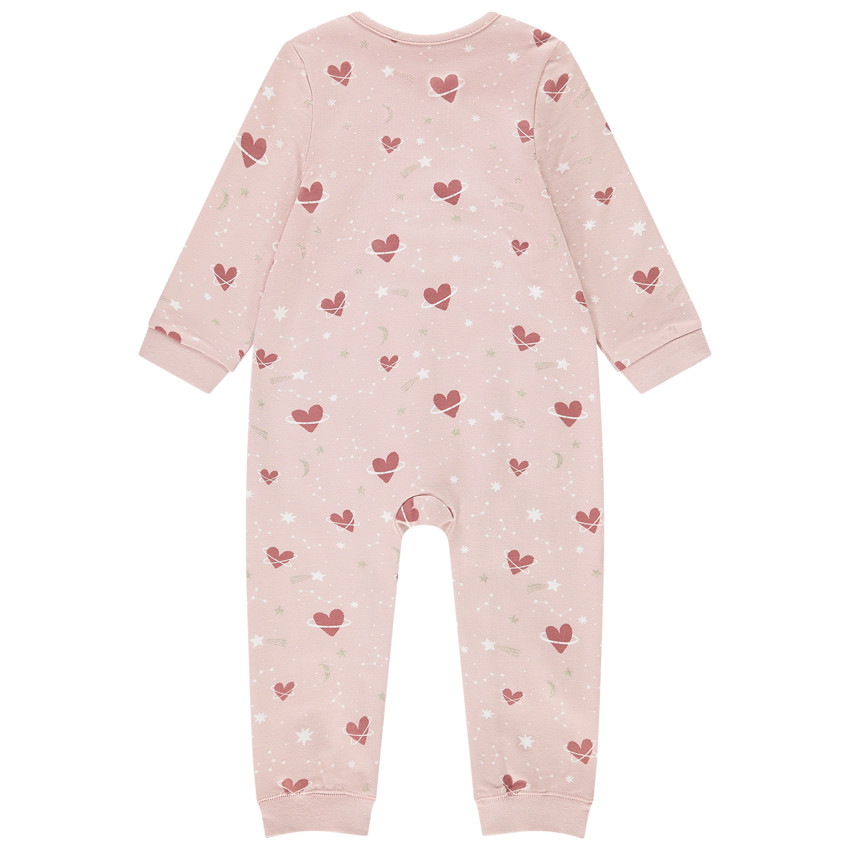 Πιτζάμα από φούτερ με σχέδιο καρδιές για κορίτσι 