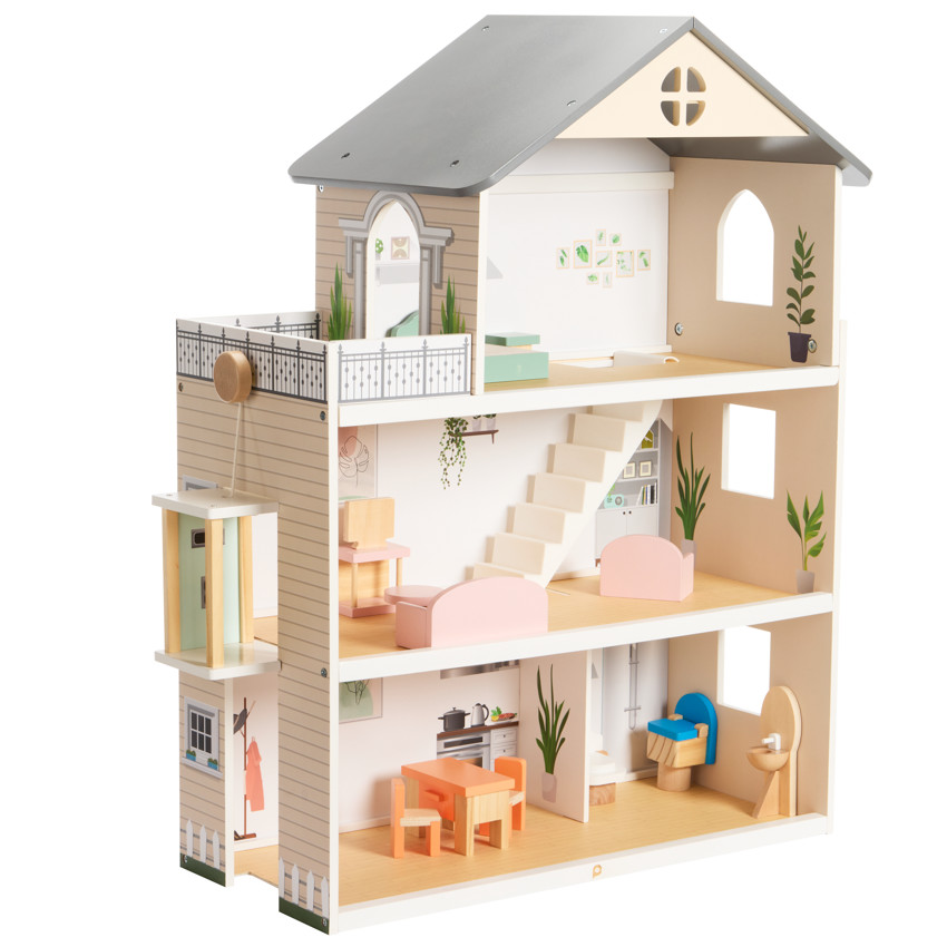 Ξύλινη κουκλόσπιτο διαμορφωμένο 