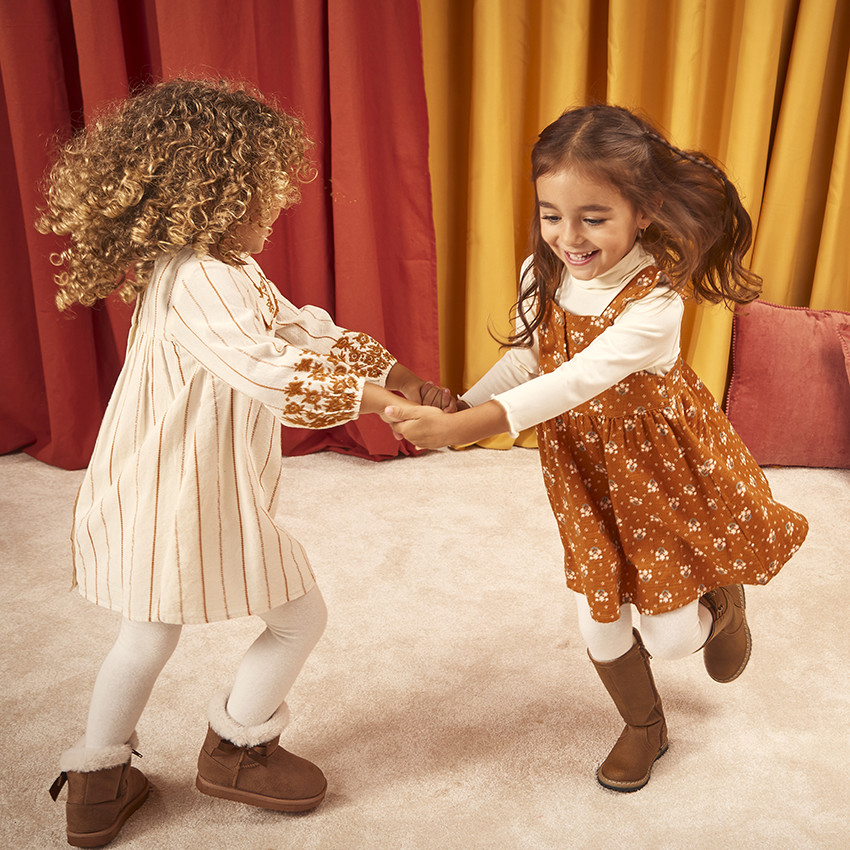 Σετ 2 τμχ. με σαλοπέτα φόρεμα για bebe κορίτσι 