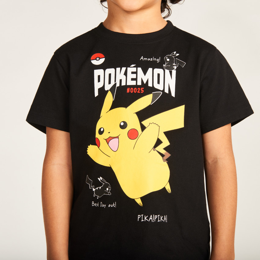 T-shirt κοντομάνικο με εκτύπωση Pikachu Pokémon για αγόρι 