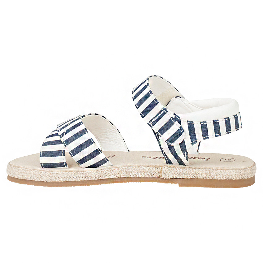 Βαμβακερά πέδιλα με ρίγες και κορδόνι στη σόλα 