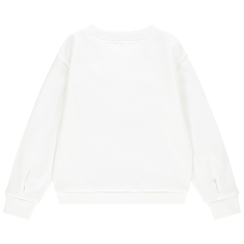 Φούτερ molleton με σχέδιο πρόσωπο για κόριτσι 