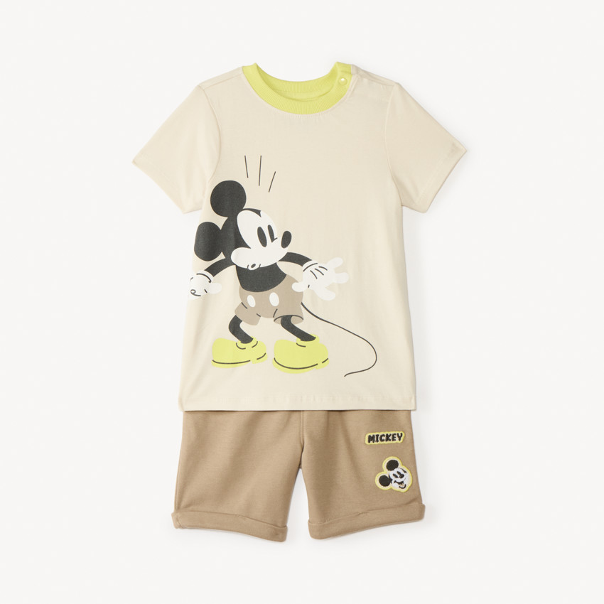 Σετ 2 τεμαχίων μπλούζα + βερμούδα Mickey Disney για μωρό αγόρι 