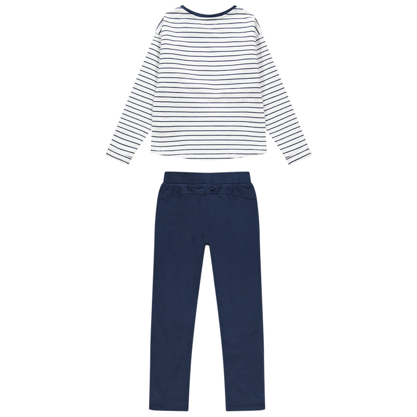 Jogging à rayures et bandes latérales 