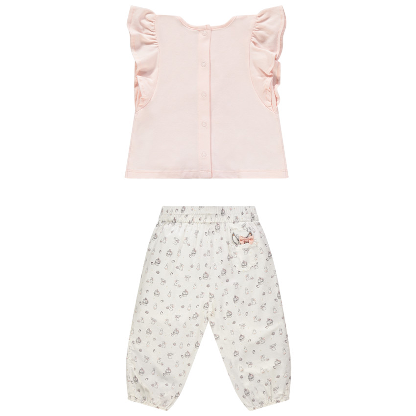 Σετ t-shirt με σχέδιο αυγό και παντελόνι 