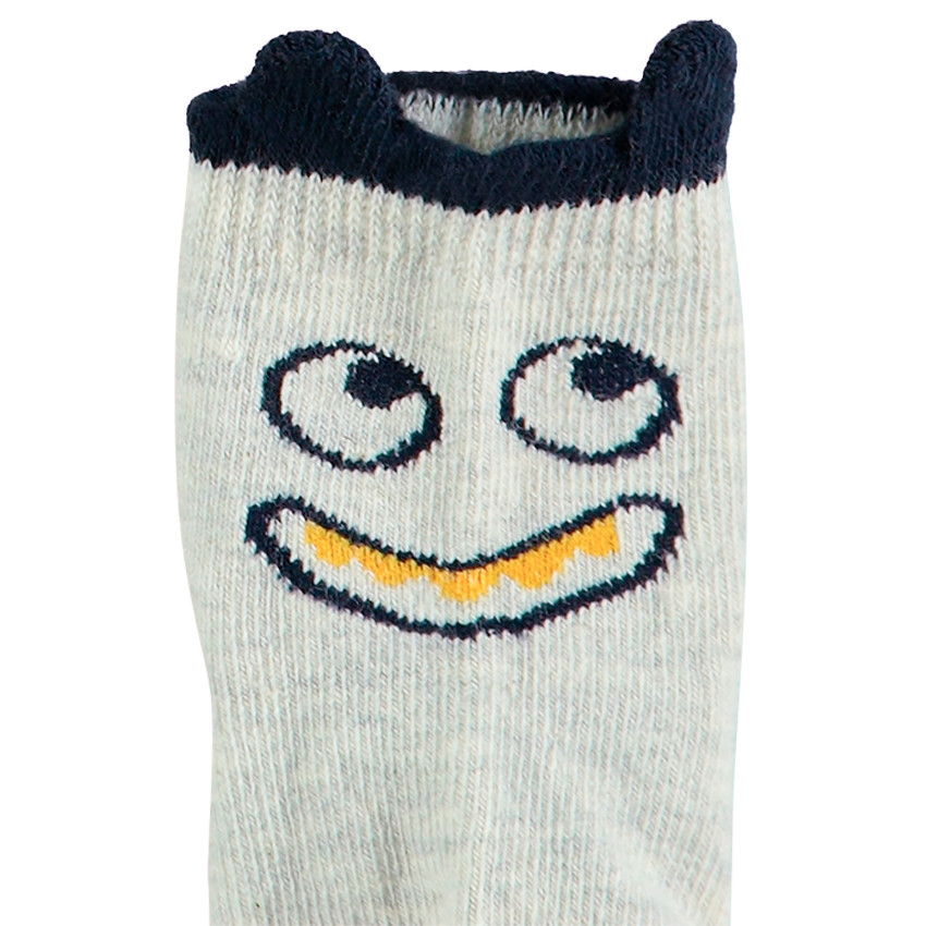 Σετ 2 ζευγάρια ασορτί κάλτσες με ζακάρ μοτίβο / ρίγες 