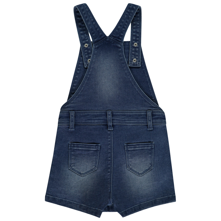 Σαλοπέτα κοντή jean effet φόρεμα για κορίτσι 