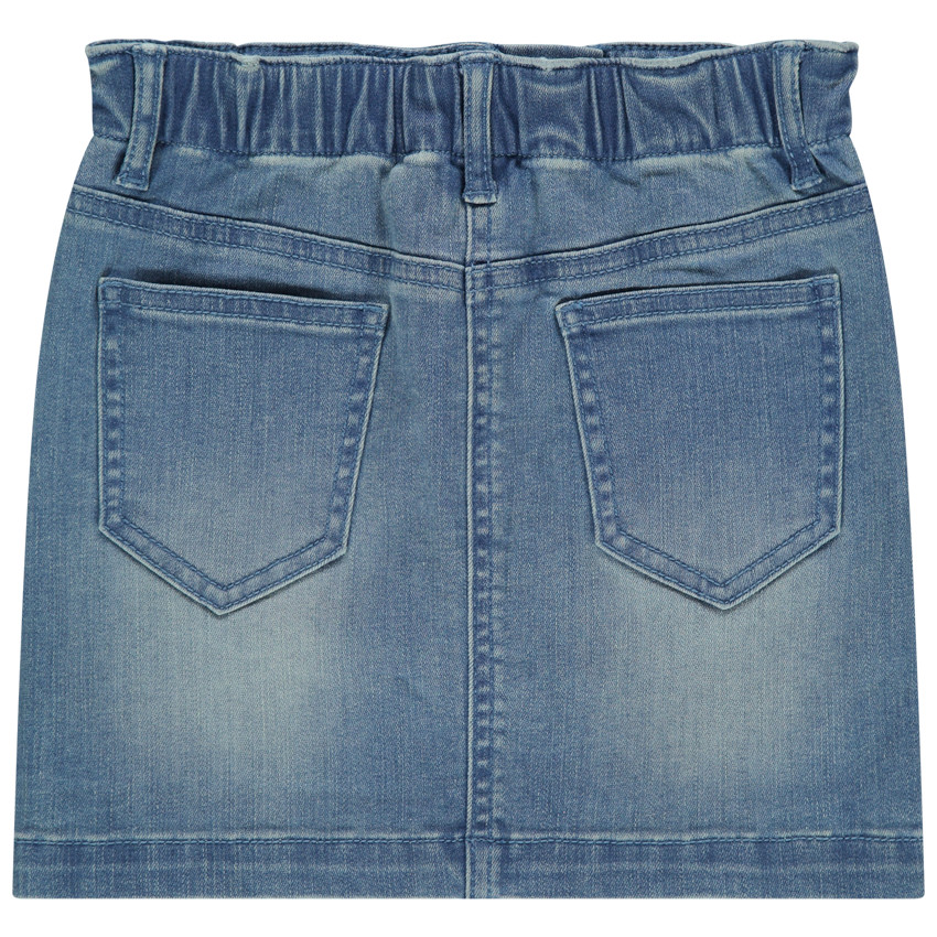 Φούστα jean effet used με κουμπιά και τσέπες  Additional Φούστα jean effet used με κουμπιά και τσέπες