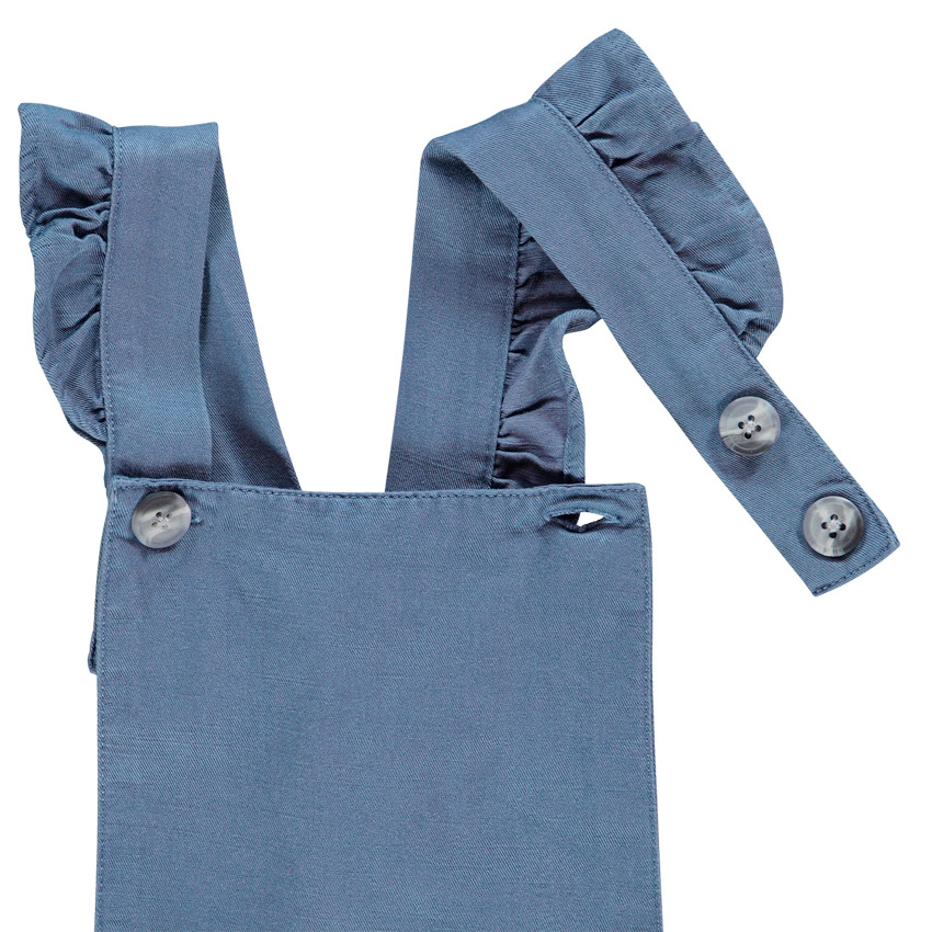 Σαλοπέτα κοντή μπλε lyocell για κορίτσι 