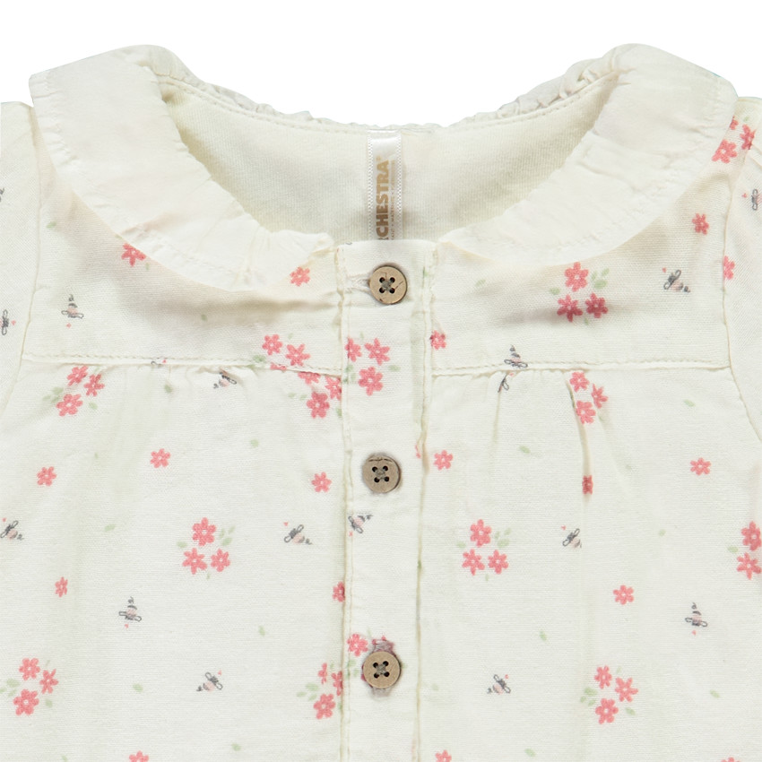 Ολόσωμη φόρμα με floral σχέδιο για bebe κορίτσι 