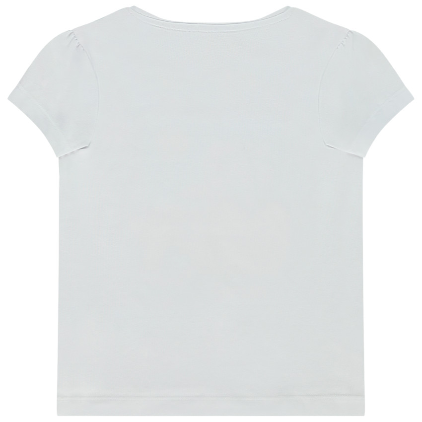 Κοντομάνικο T-shirt με φαντεζί σχέδιο για κορίτσι 