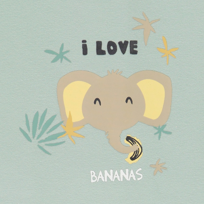 "Σετ από 2 κοντές φόρμες με σχέδιο ελέφαντα για μωρό" 