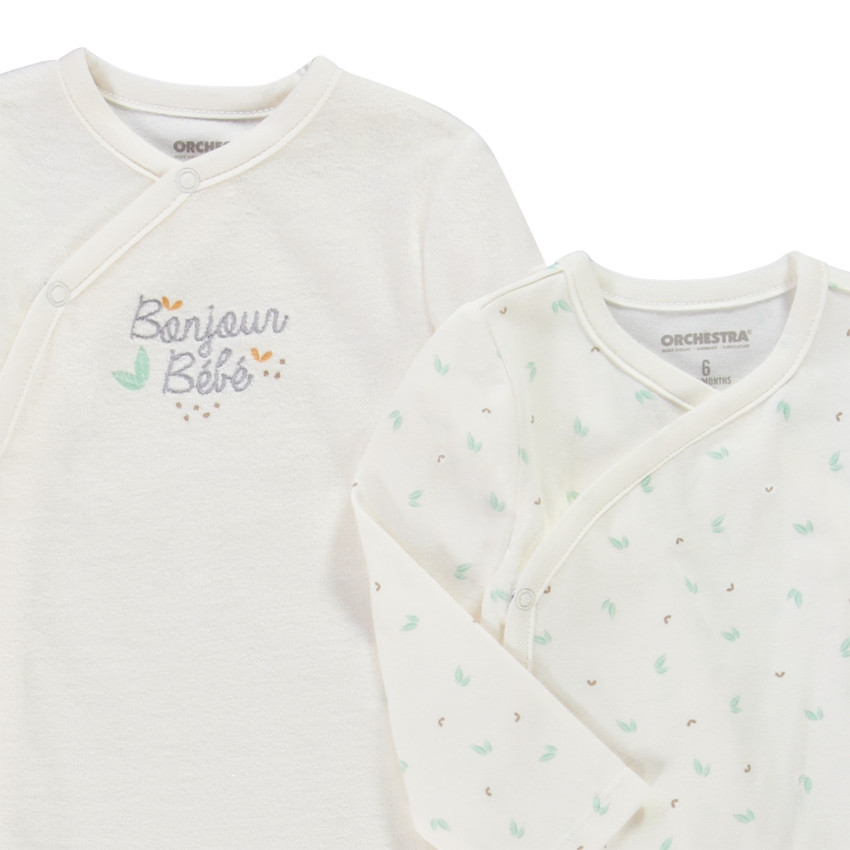 Σετ γέννησης 3 τεμαχίων "Bonjour Bébé" για αγόρι και κορίτσι 