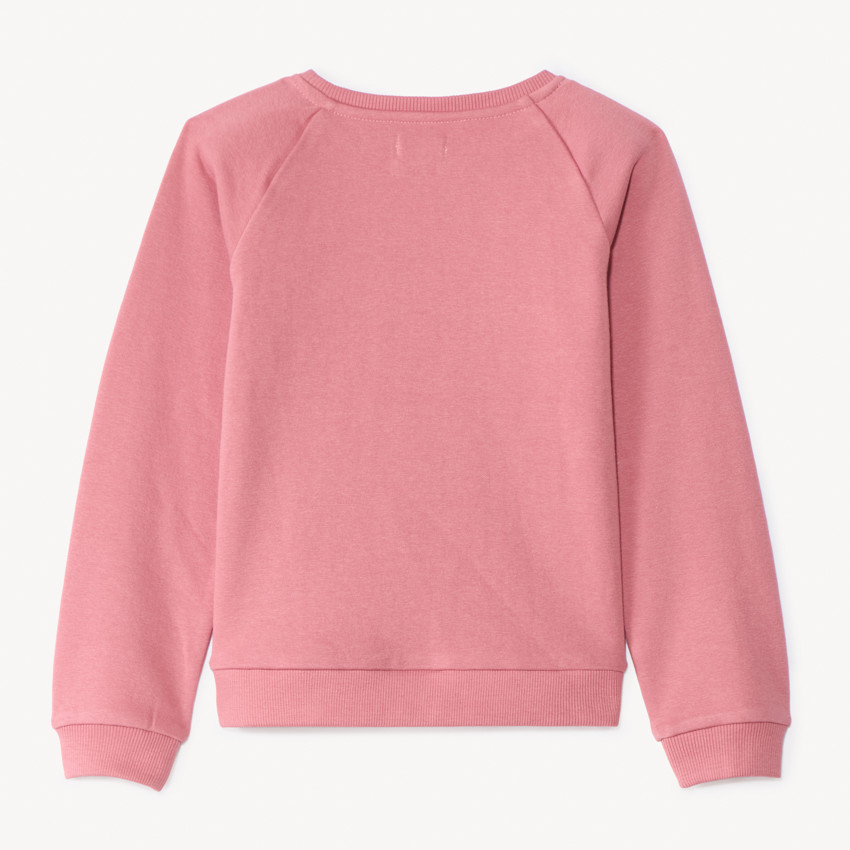 Sweat molleton uni fantaisie pour fille  
