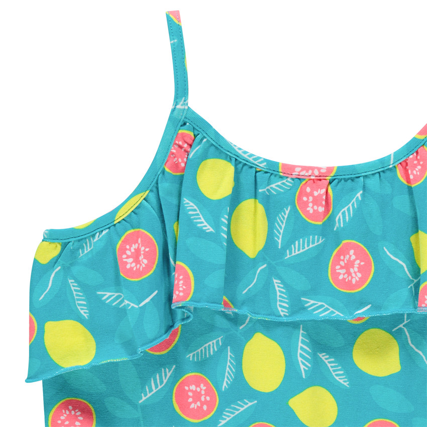 Combi κοντό με φρούτα με σχέδιο σε όλη την επιφάνεια 