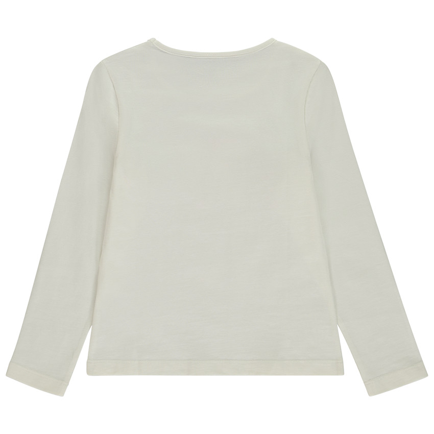 T-shirt μακρυμάνικο με φαντεζί σχέδιο και glitter για κορίτσι 