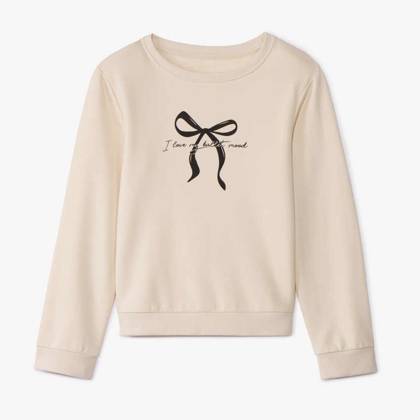 Φούτερ molleton με φαντεζί σχέδιο για κορίτσι 