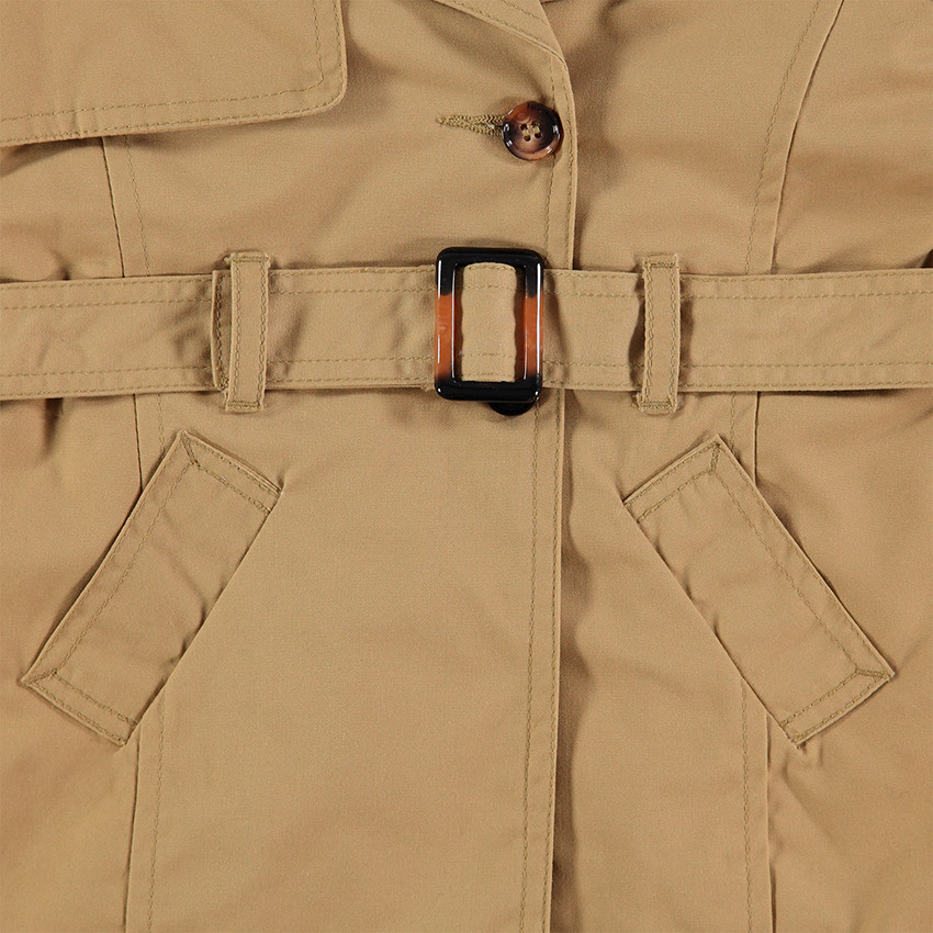 Καμπαρντίνα με επένδυση sherpa στο χρώμα της άμμου 