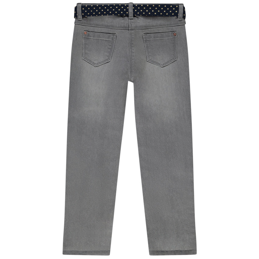 Τζιν slim + αποσπώμενο φουλάρι με πουά print για κορίτσι 