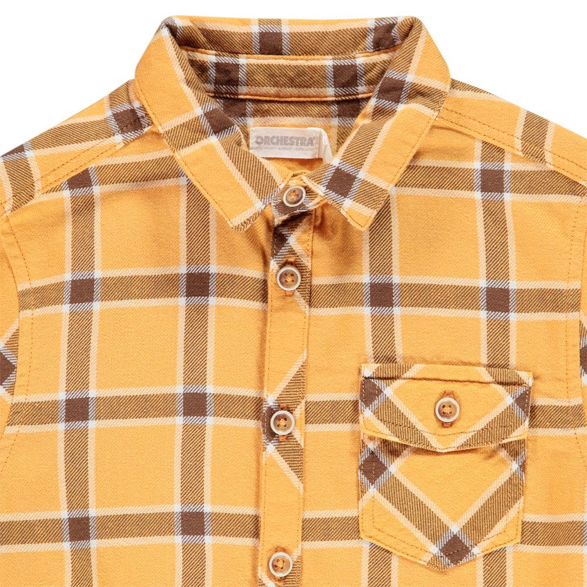 Πουκάμισο μακρυμάνικο φανελένιο καρό για αγόρι 