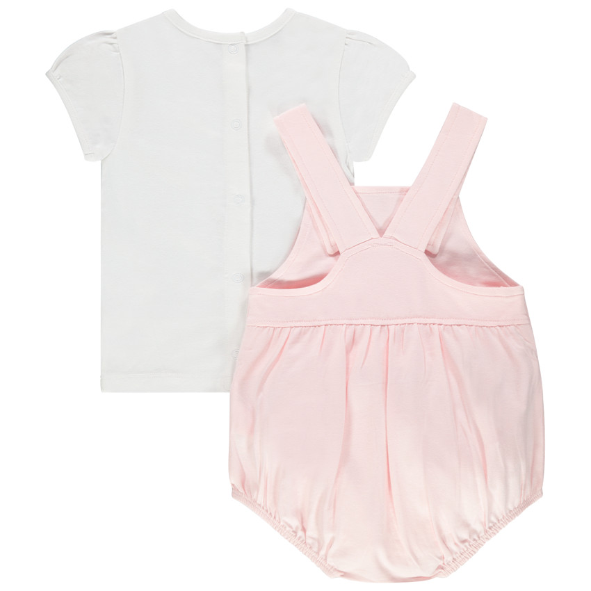 Σέτ κοντομάνικου μπλουζιού και σαλοπέτας από βαμβάκι 