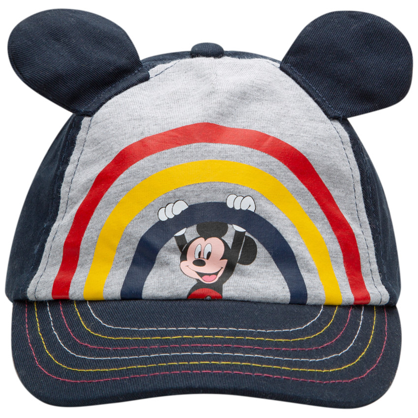 Καπέλο σε twill με αυτάκια και σχέδιο Mickey Disney 