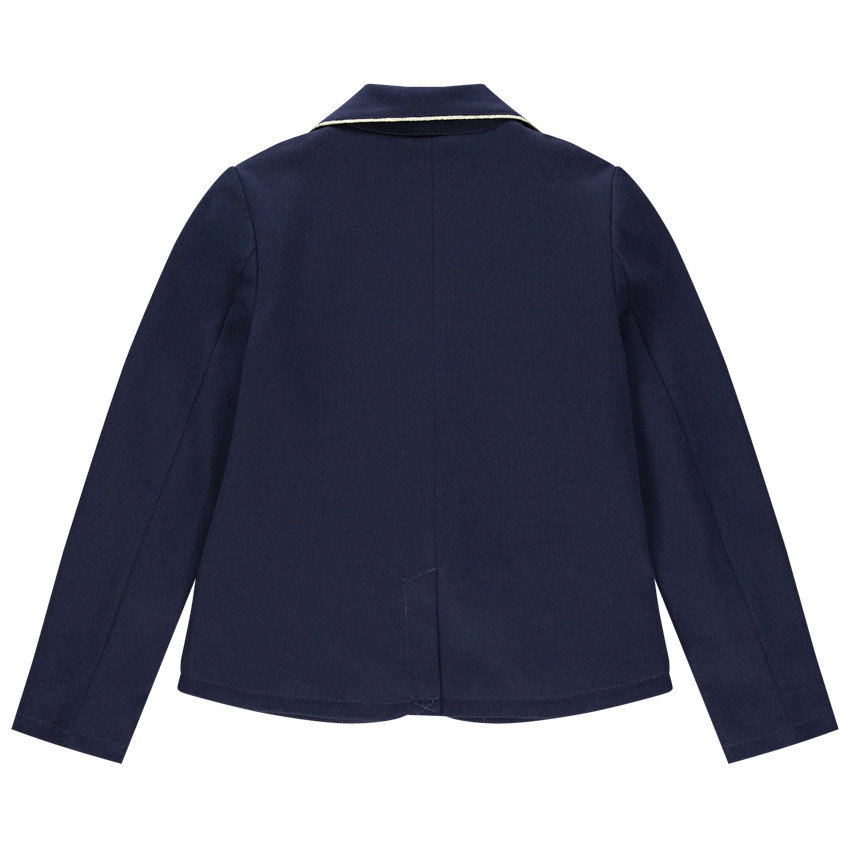 Blazer molleton με σχέδια κεντημένα και τσέπες με φερμουάρ 