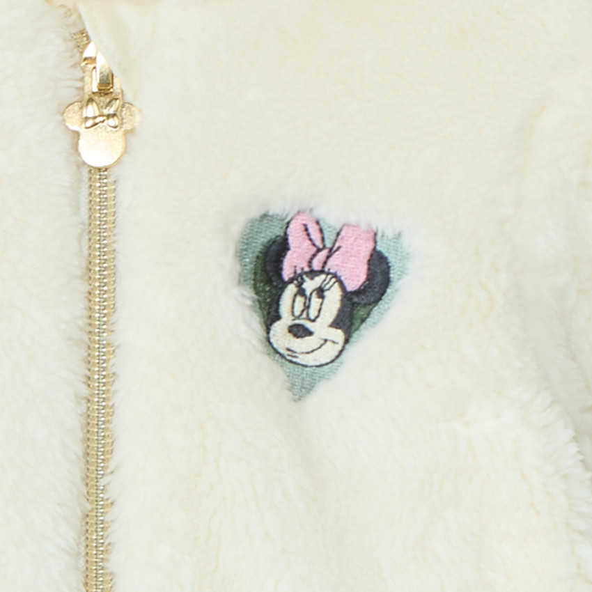 Gilet polaire à capuche en sherpa Minnie Disney pour bébé fille  