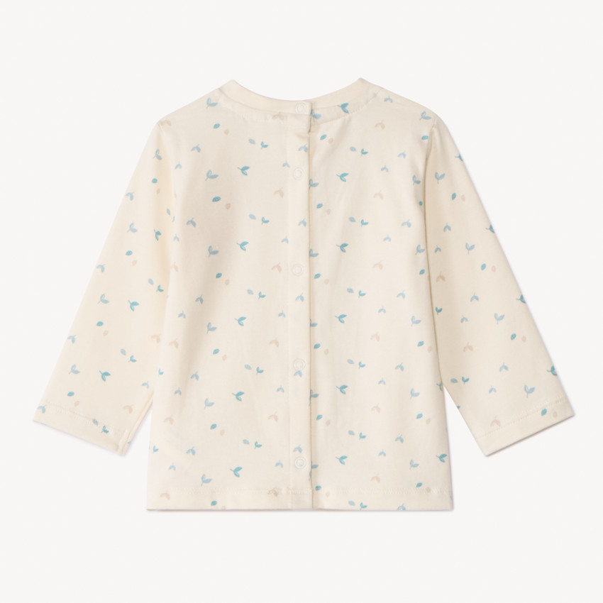 Σετ σαλόπετας μονόχρωμης με μακρυμάνικο μπλουζάκι για μωρό αγόρι 