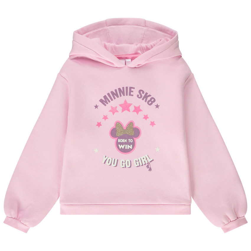 Φούτερ με κουκούλα oversize print Minnie Disney για κορίτσι 
