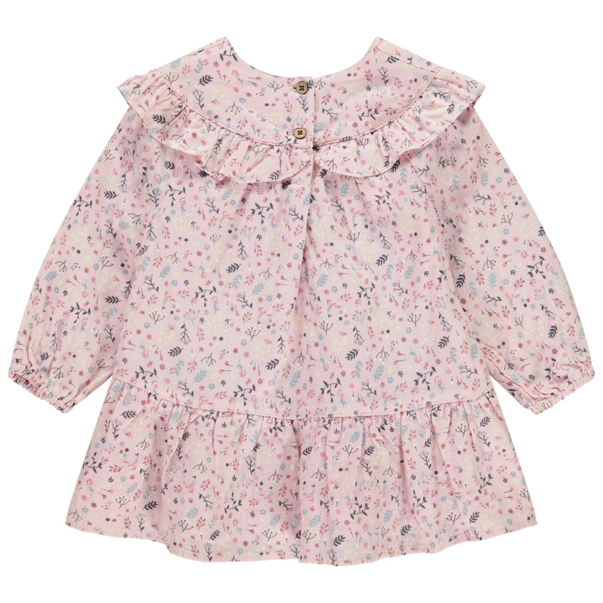 Τουνίκ μακρυμάνικη από τούλι με βολάν για μωρό κορίτσι 