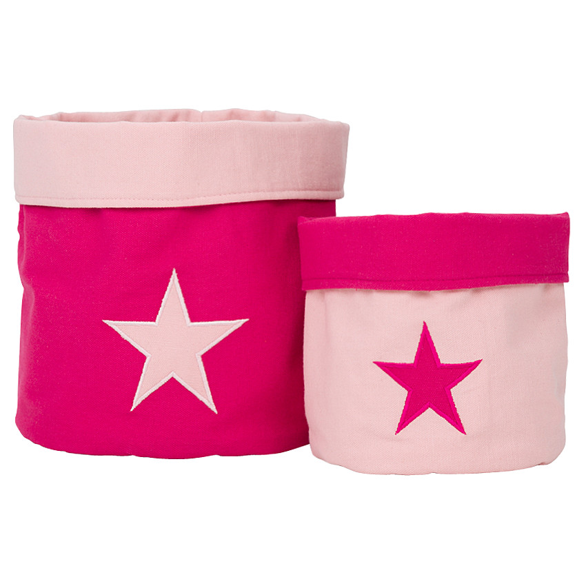 Σετ με 2 κουτιά φύλαξης με ύφασμα με σχέδιο αστέρια 