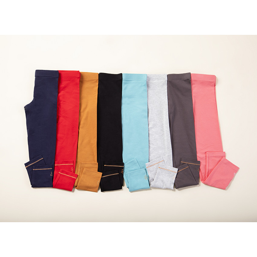 Σετ από 2 μονόχρωμα κολάν με ραφές για κορίτσια 