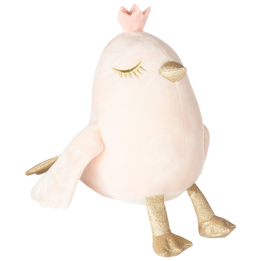 Oiseau en peluche à détails brodés dorés Main Oiseau en peluche à détails brodés dorés