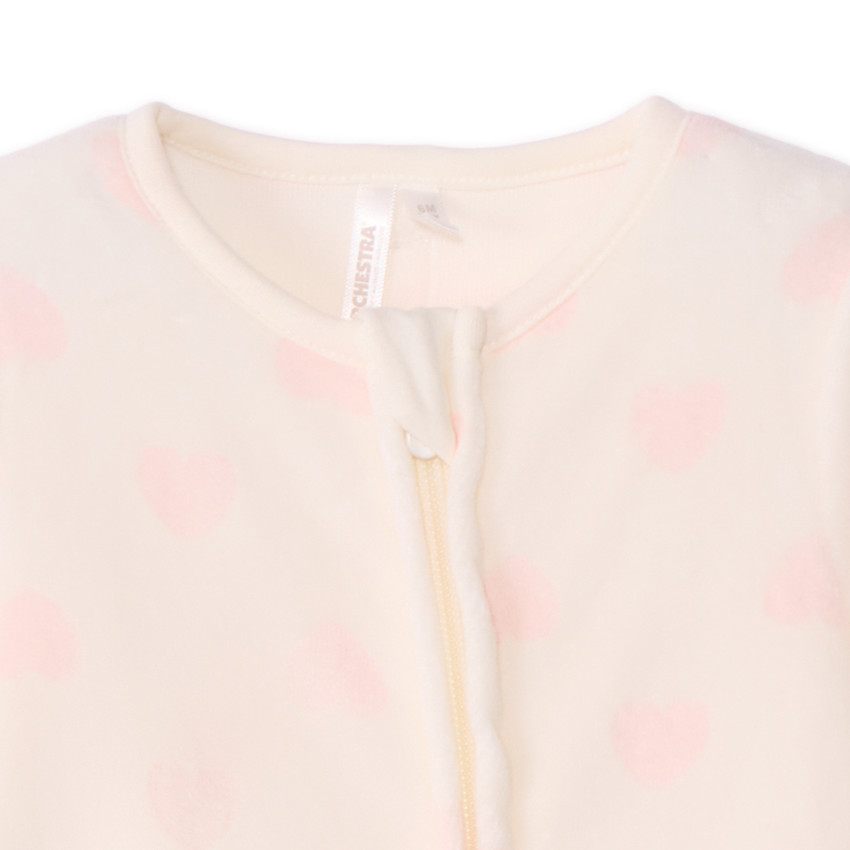 Φορμάκι από βελουτέ με σχέδιο καρδιές για κορίτσι 